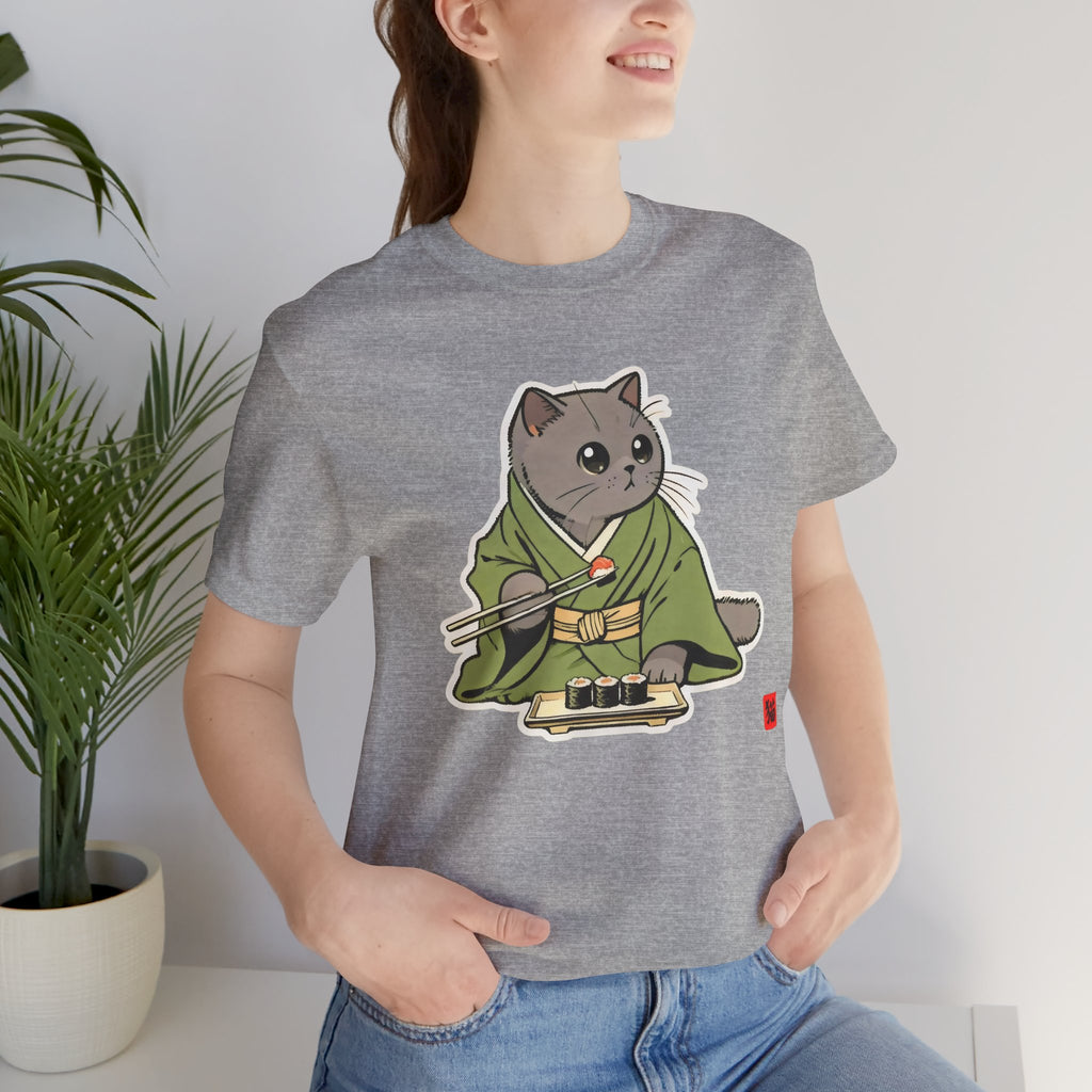 Sushi Cat Shirt - Adorable Japanese Cat Tee for British Shorthair Lovers - Kimono Cats Collection