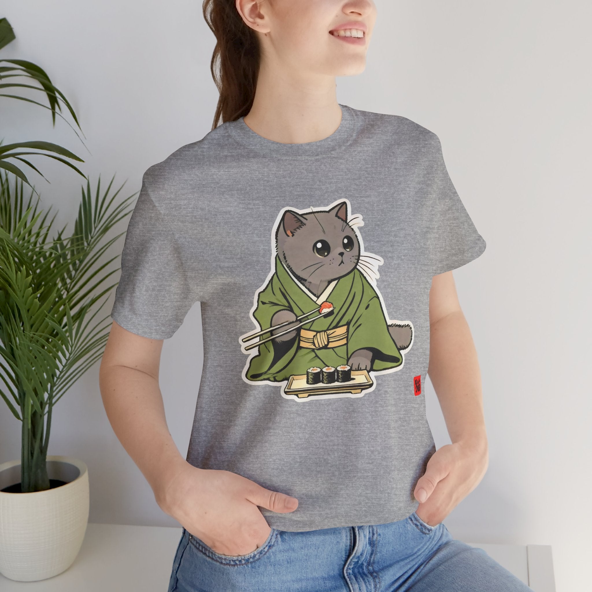 Sushi Cat Shirt - Adorable Japanese Cat Tee for British Shorthair Lovers - Kimono Cats Collection