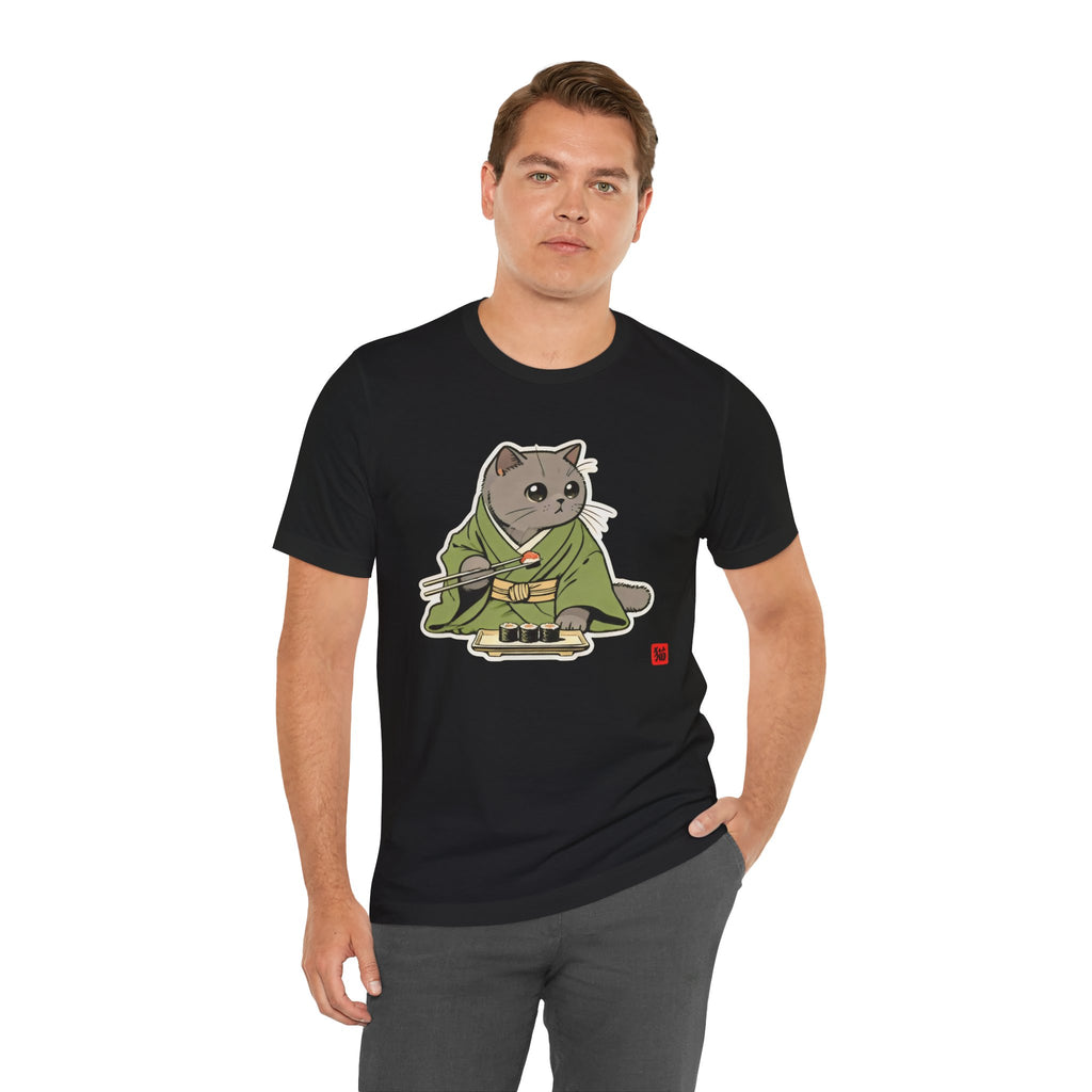 Sushi Cat Shirt - Adorable Japanese Cat Tee for British Shorthair Lovers - Kimono Cats Collection