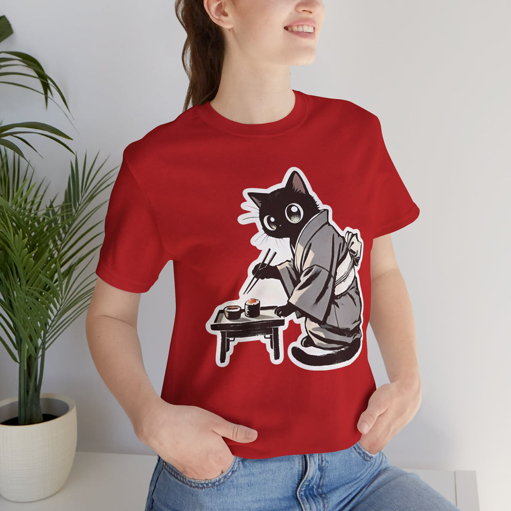 Sushi Cat in Kimono T-Shirt | Cute Japanese Cat Illustration