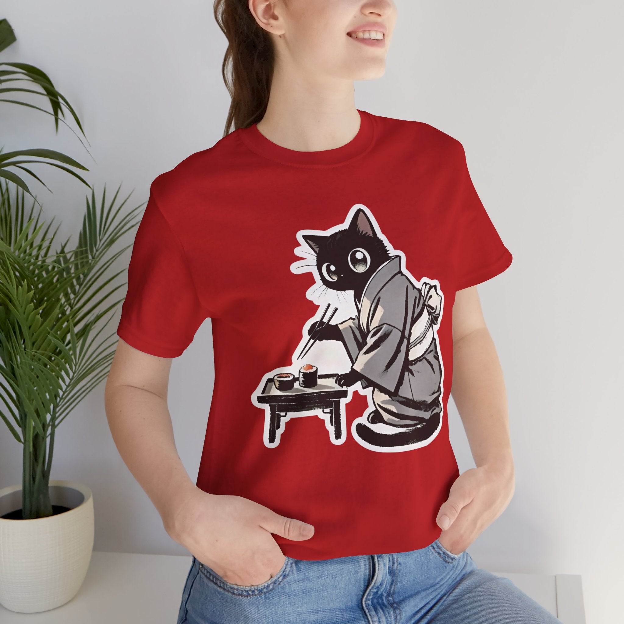 Sushi Cat in Kimono T-Shirt | Cute Japanese Cat Illustration