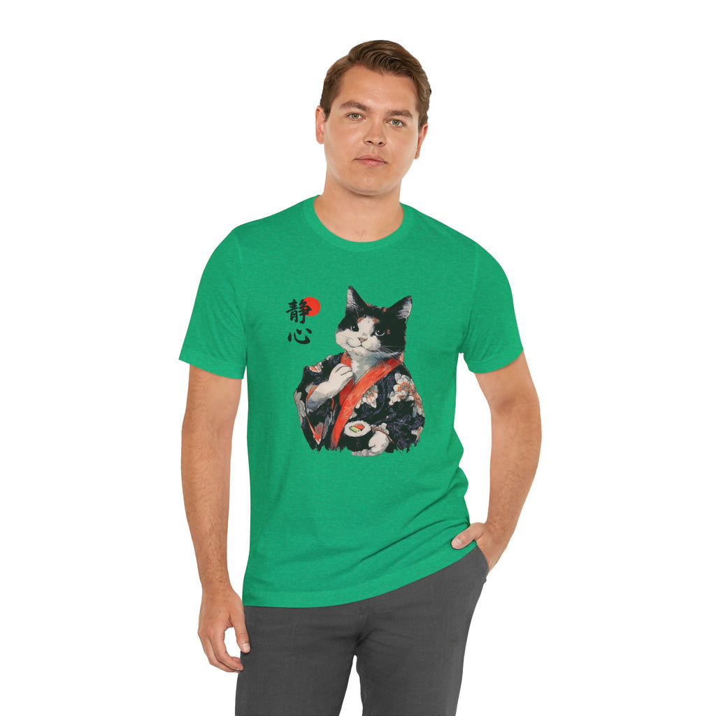 Sushi Cat T-Shirt | Japanese Kimono Neko
