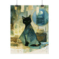 Mystic Night Cat Poster
