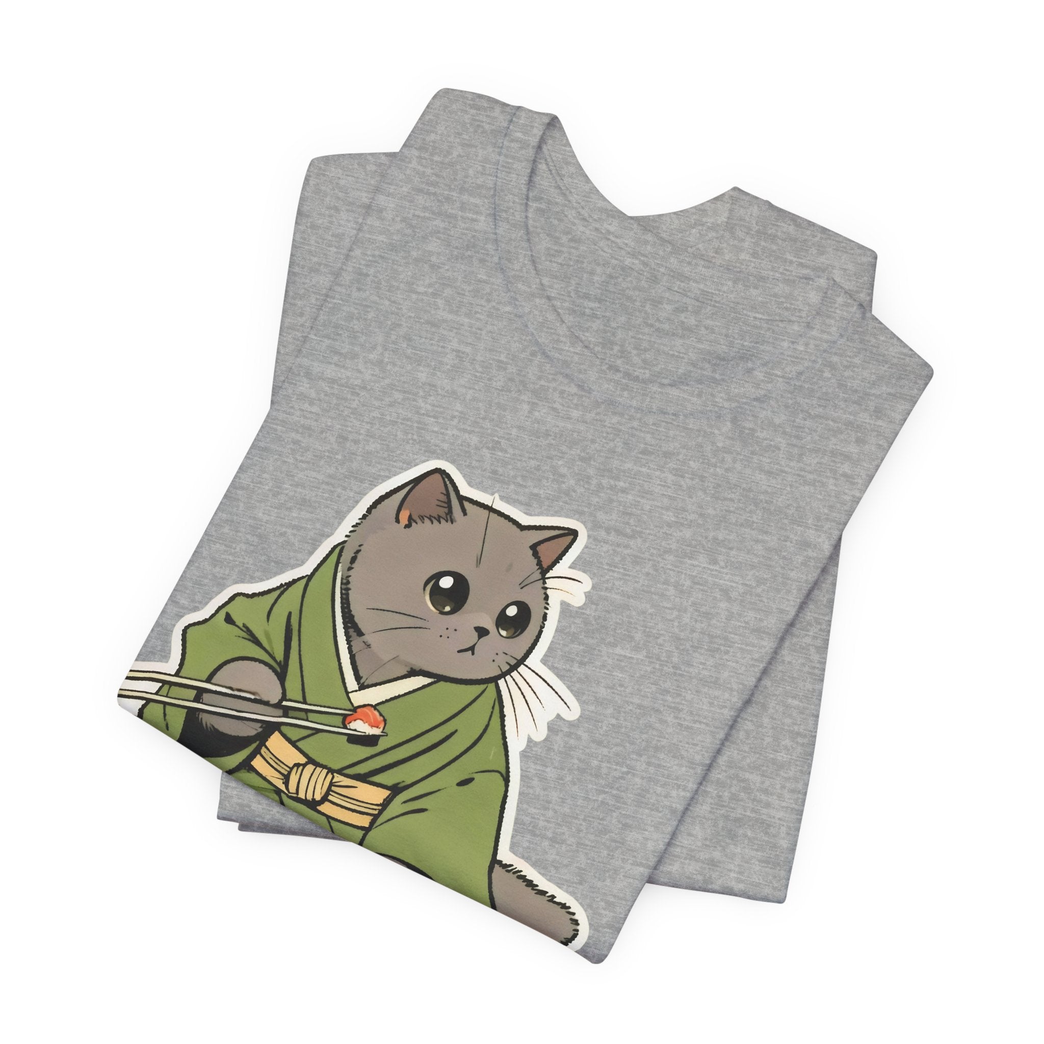 Sushi Cat Tee - Cute Japanese Cat Shirt, British Shorthair