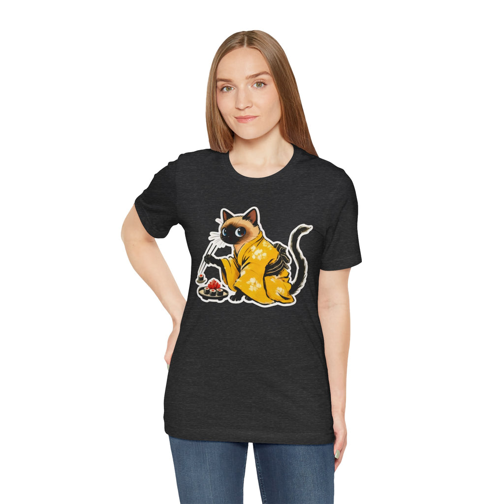 Kawaii Sushi Cat Tee - Japanese Cat Shirt