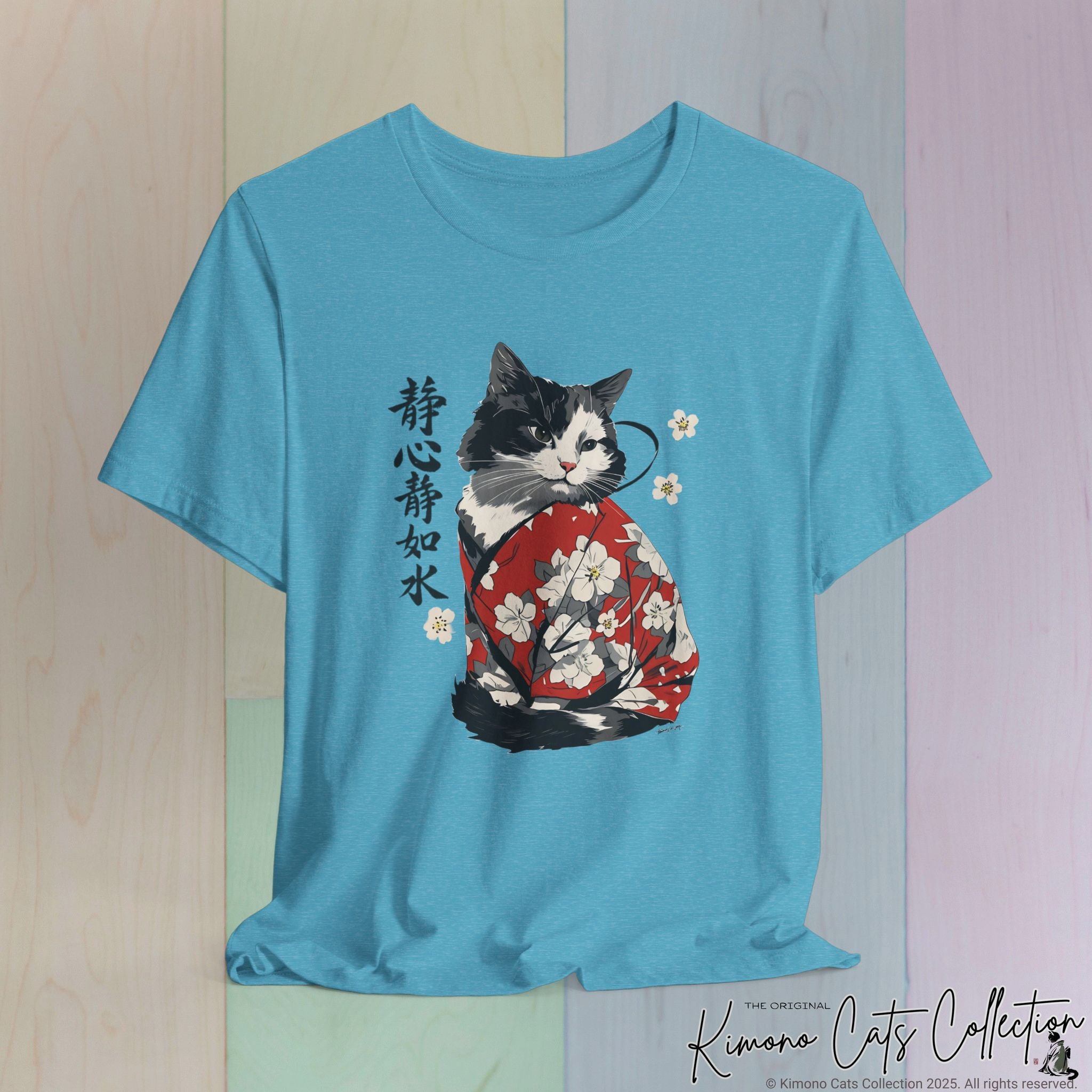 Sakura Neko Cat Tee | Kimono Cat Silhouette, Meow Nyan Japan