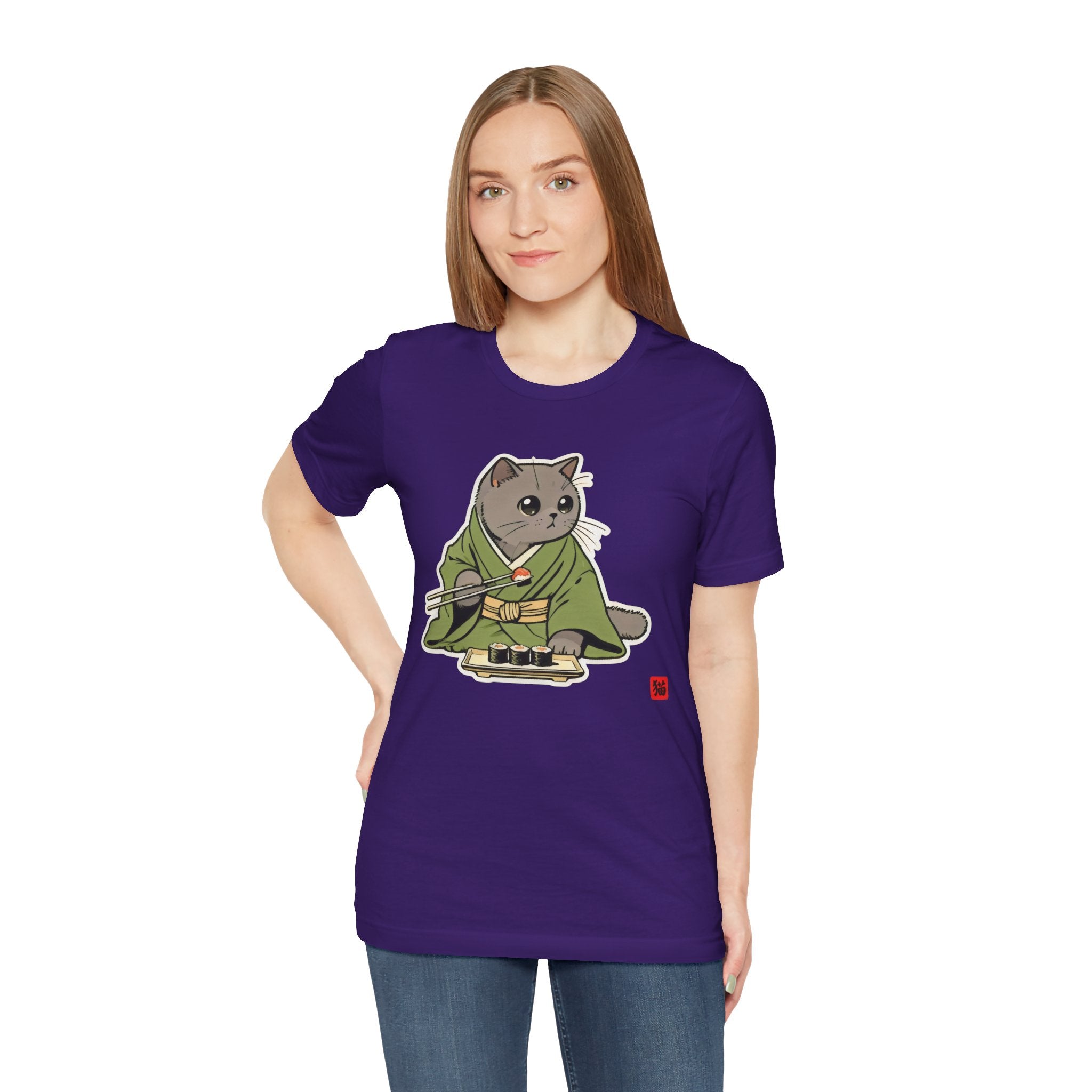Sushi Cat Shirt - Adorable Japanese Cat Tee for British Shorthair Lovers - Kimono Cats Collection