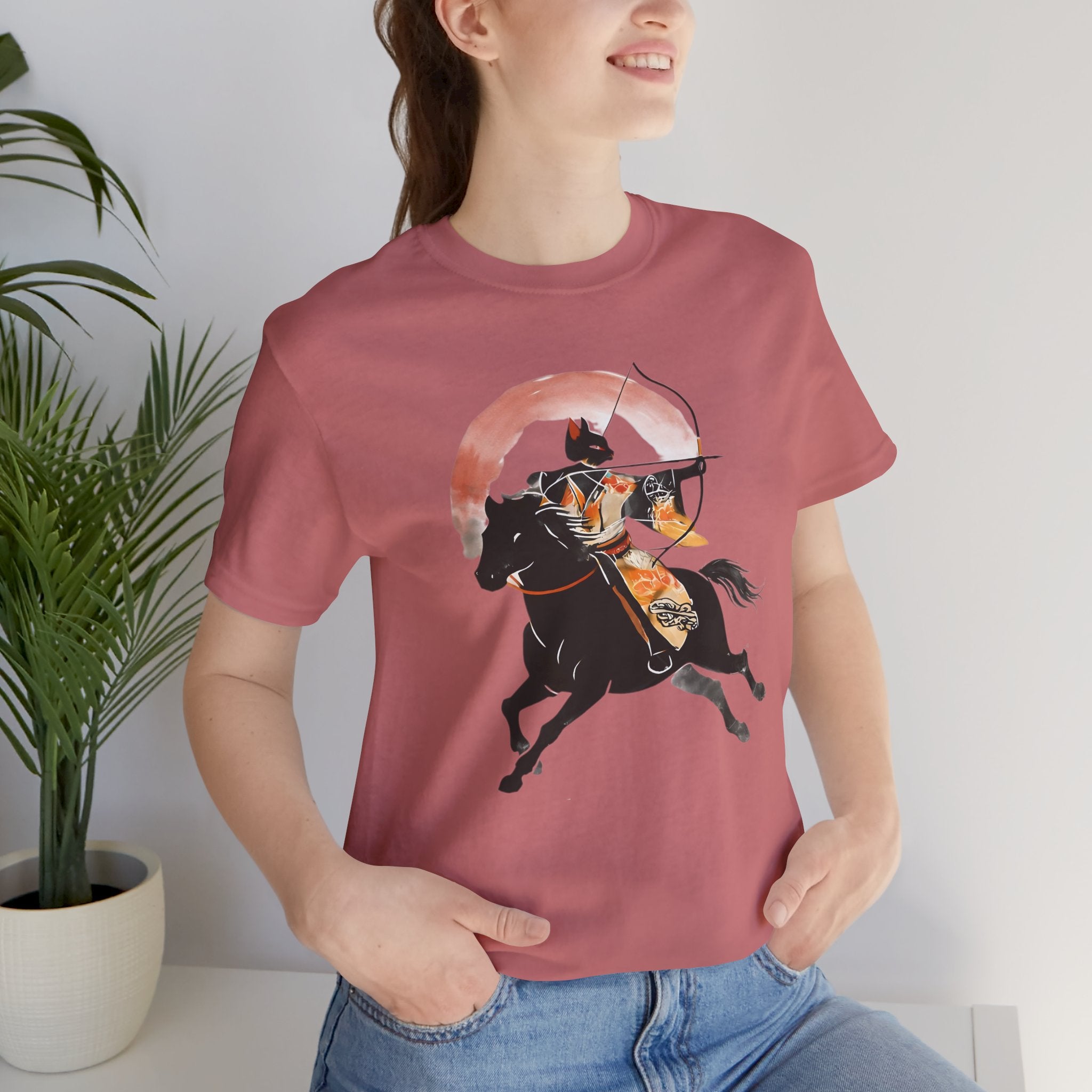 Year of the Horse Archer Cat T-Shirt | Japanese Zodiac Ukiyo-e Kimono Neko