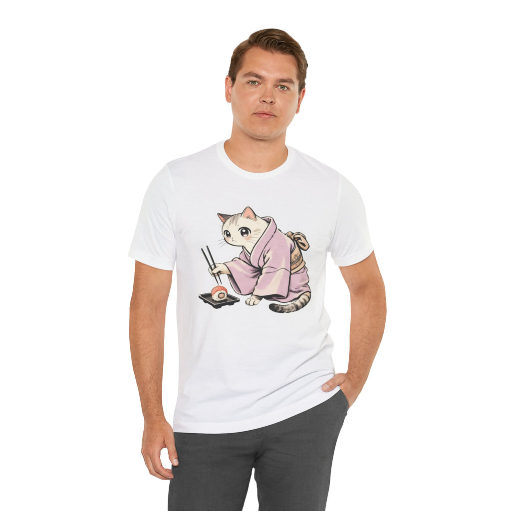 Sushi Cat Shirt - Japanese Kimono Cat Tee