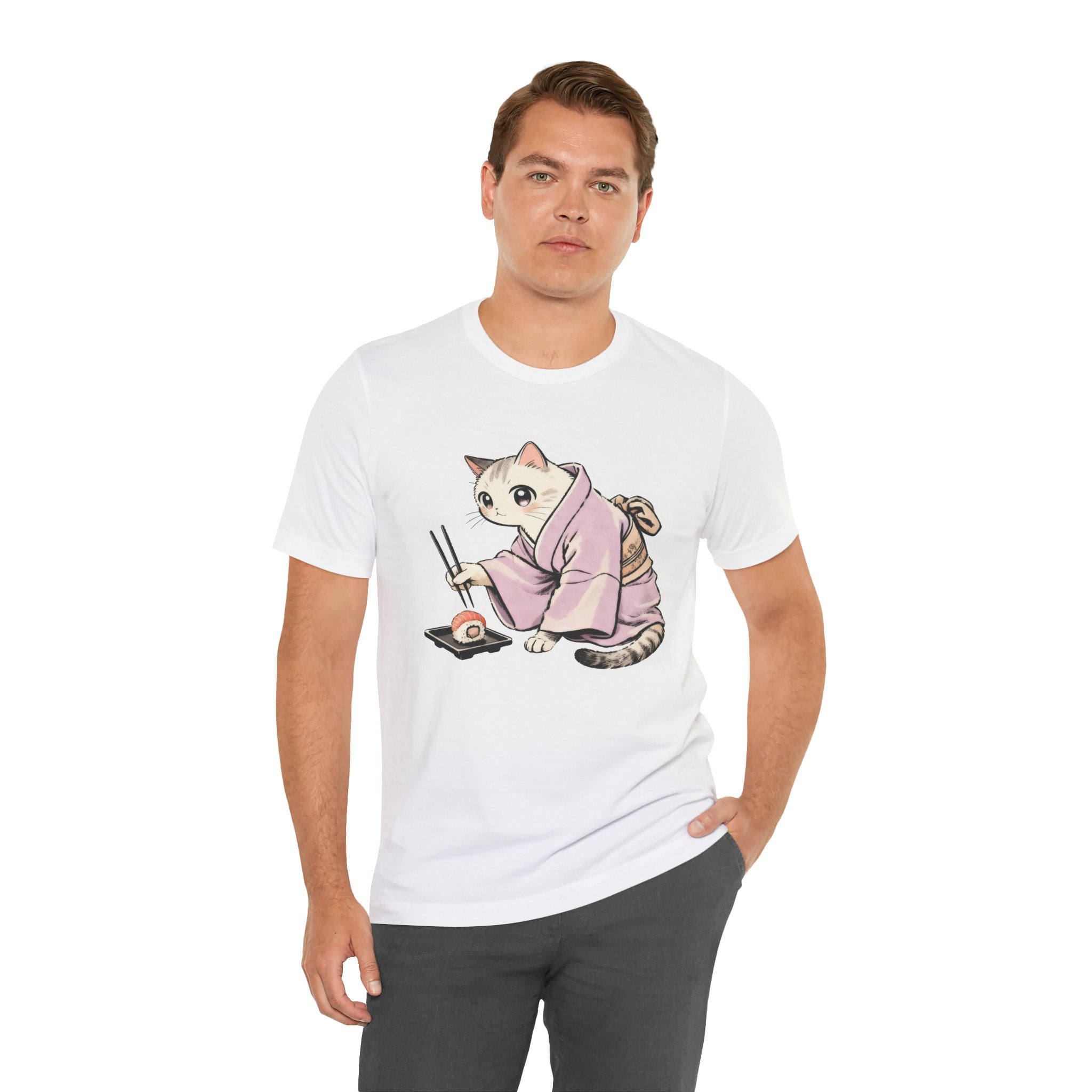 Sushi Cat Shirt - Japanese Kimono Cat Tee