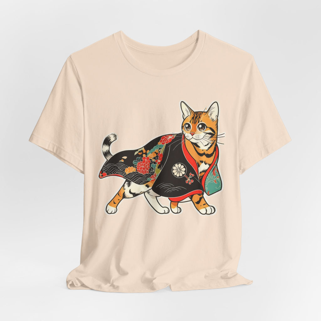 Japanese Neko Cat Shirt Calm Gift Tee, Kimono Neko Bengal