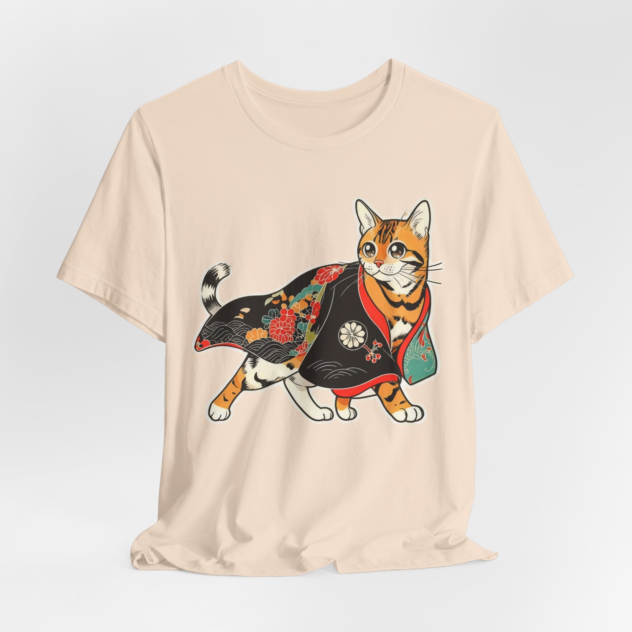 Japanese Neko Cat Shirt Calm Gift Tee, Kimono Neko Bengal