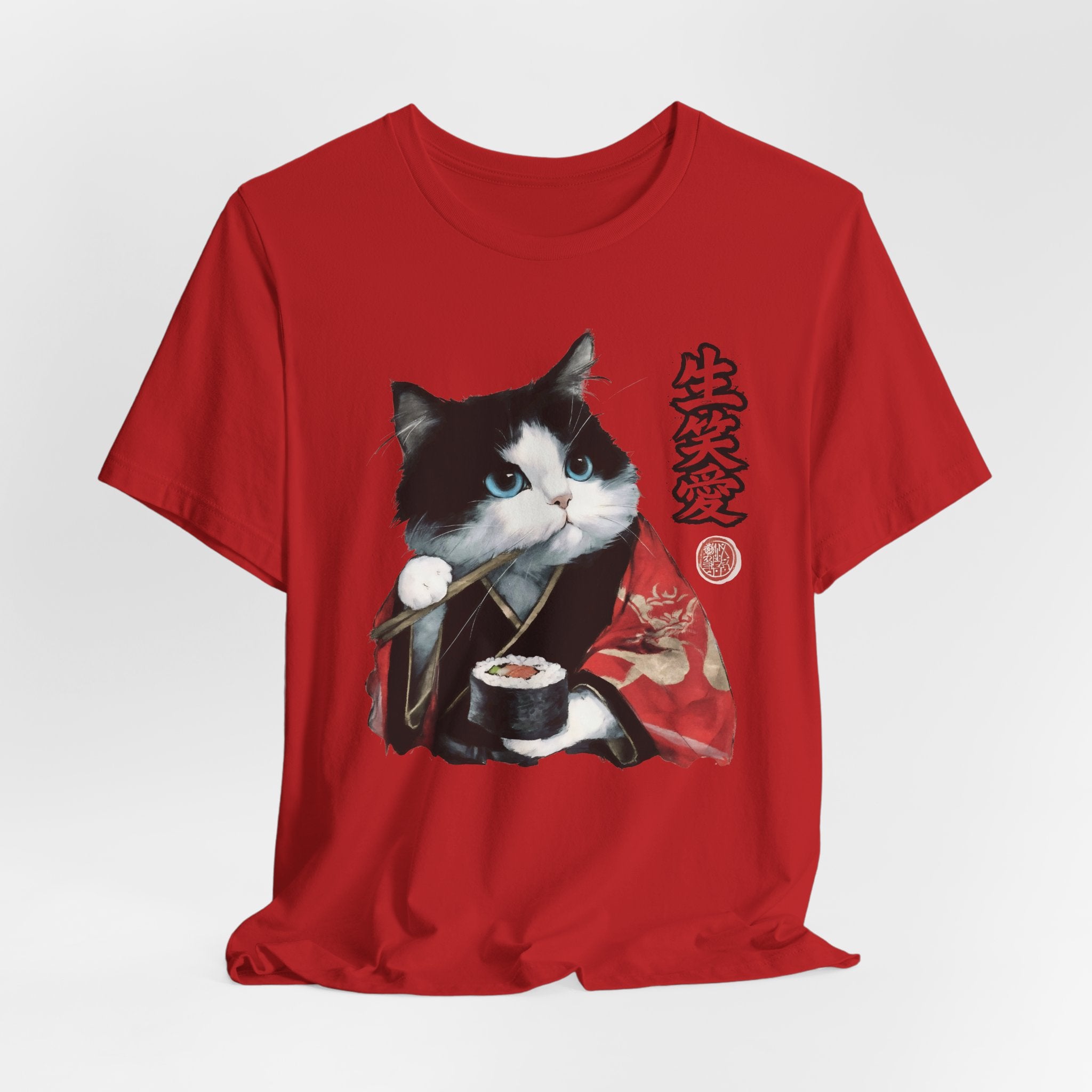 Sushi Cat kimono Cat T-Shirt | Japanese Neko Cat Art