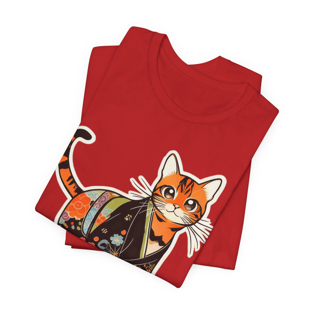 Kawaii Kimono Cat Shirt Japan Gift Tee