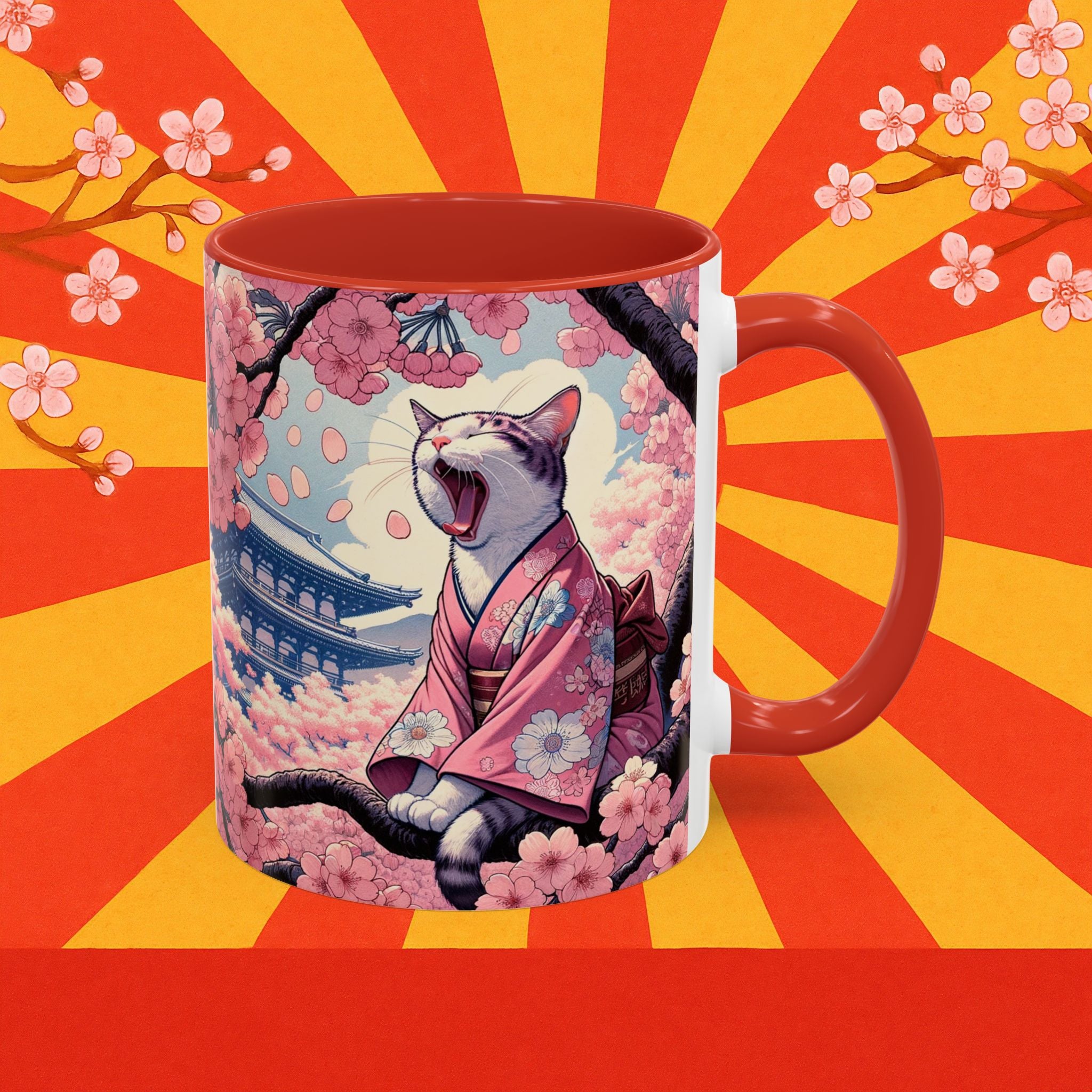 Coffee Mug Sakura Cat in Kimono