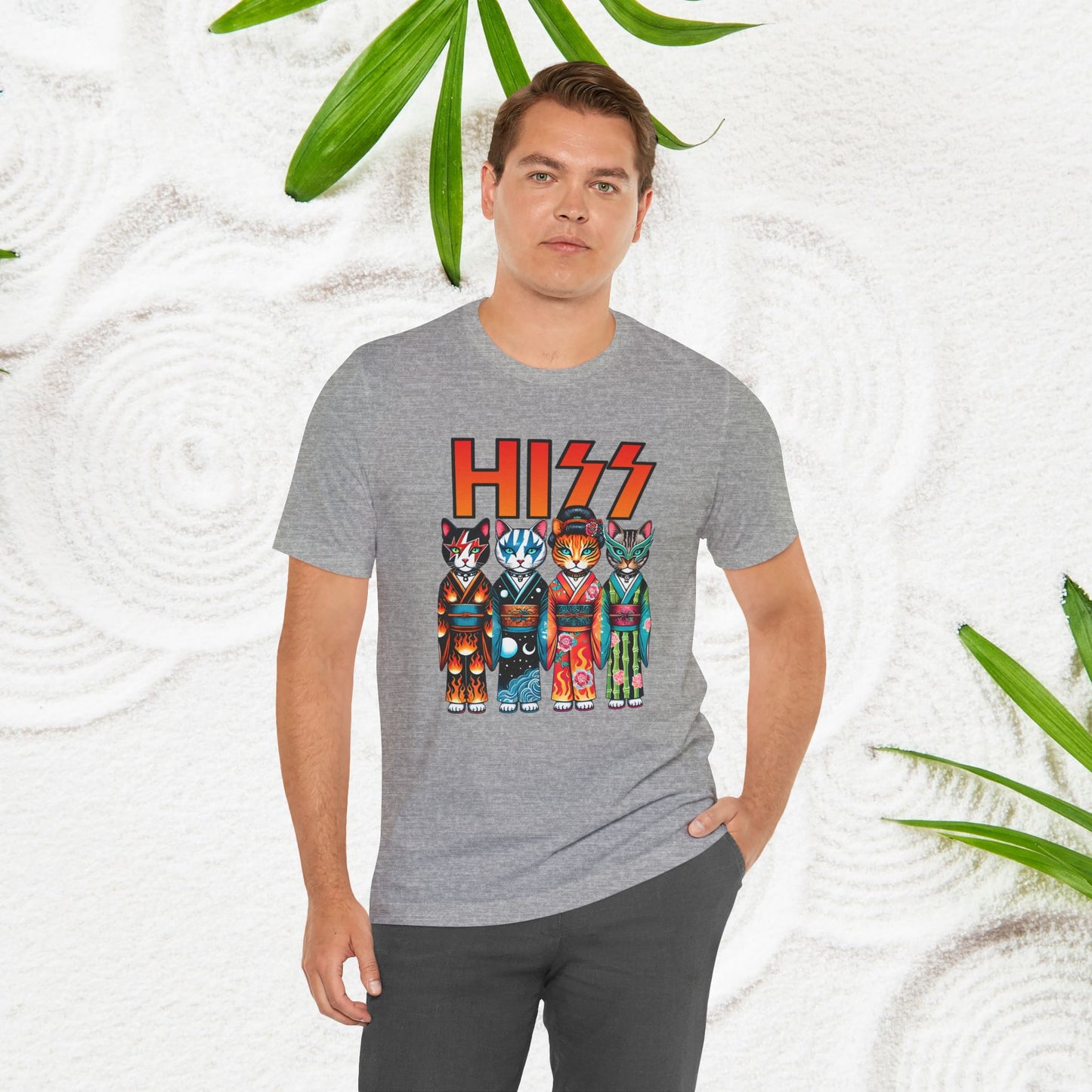 HISS Funny Kimono Cats - Unisex T-Shirt