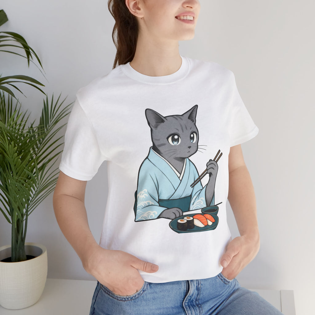 Sushi Kimono Cat Shirt - Japanese Dinner Date Cat Tee