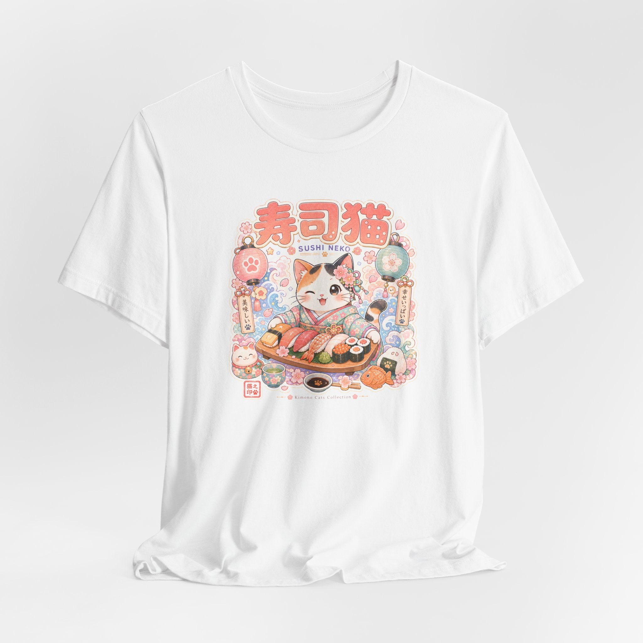 Sushi Cat T-Shirt — Cute Japanese Kawaii Sushi Graphic Tee