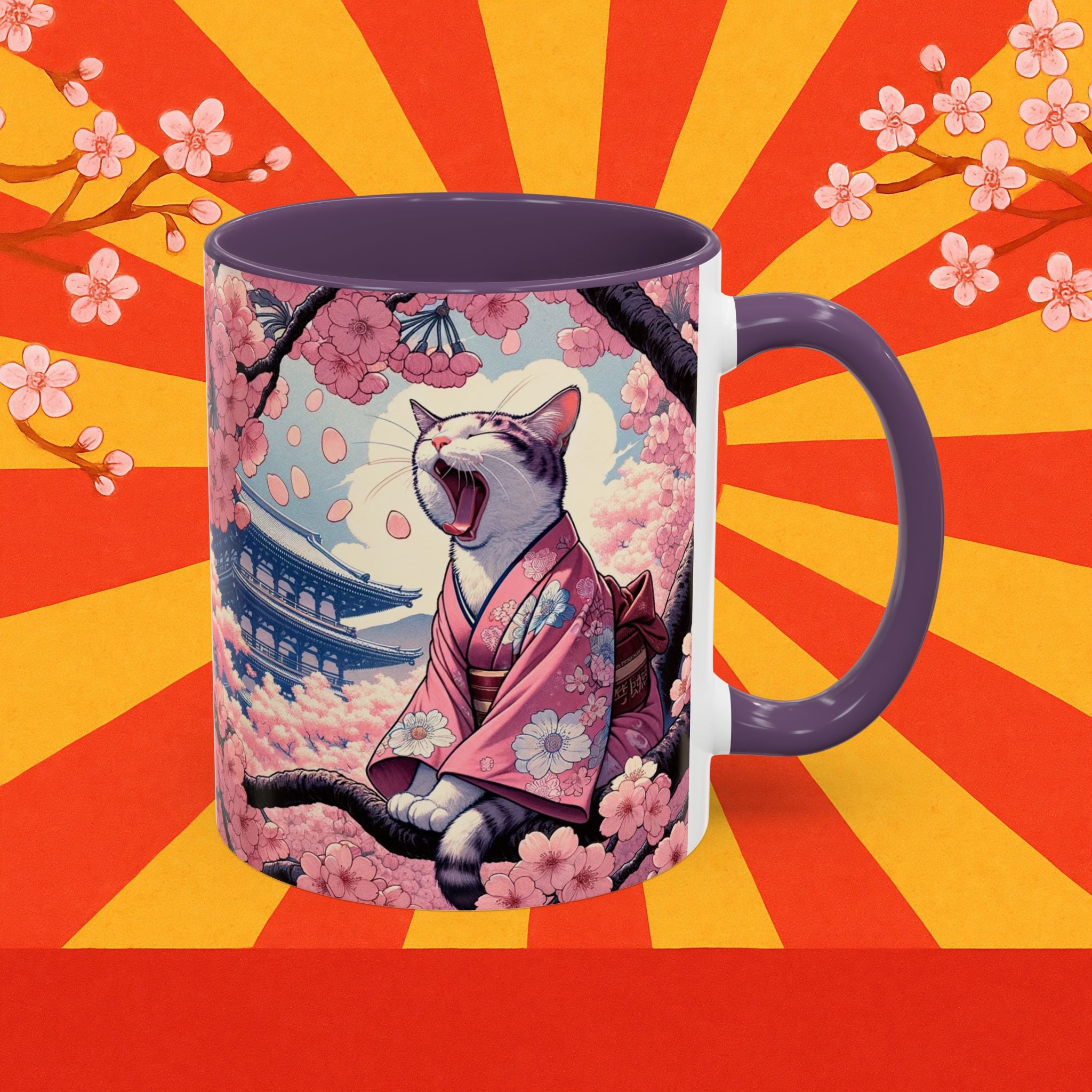 Coffee Mug Sakura Cat in Kimono