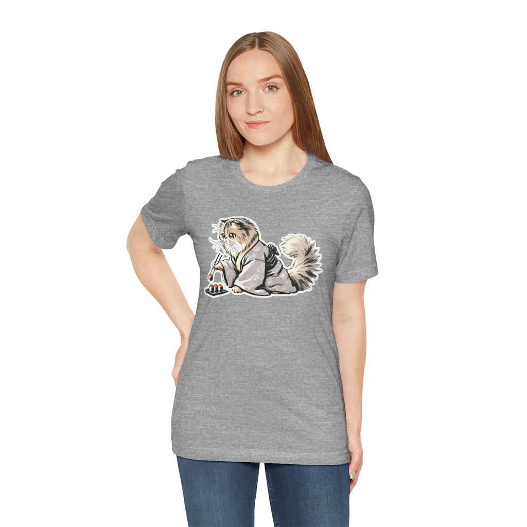 Sushi Cat Chopsticks Shirt - Cute Japanese Tee