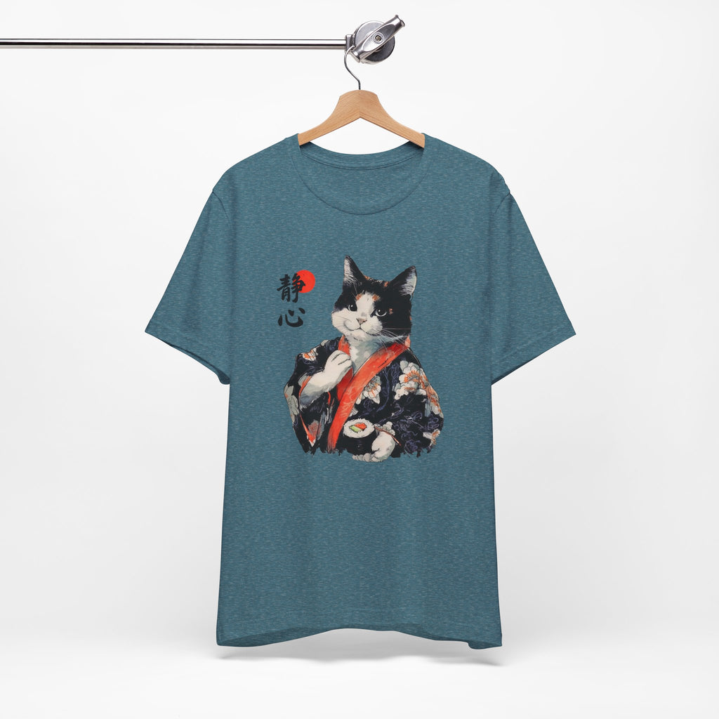 Sushi Cat T-Shirt | Japanese Kimono Neko
