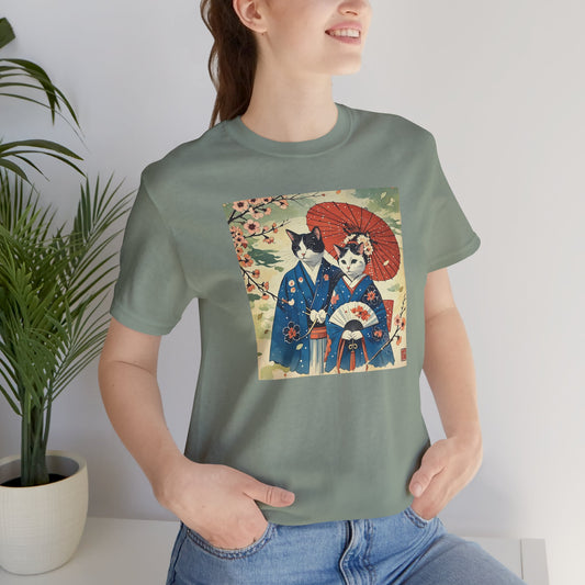 🌸 Eternal Elegance – 不朽の美 | Kimono Cats Sakura T-Shirt