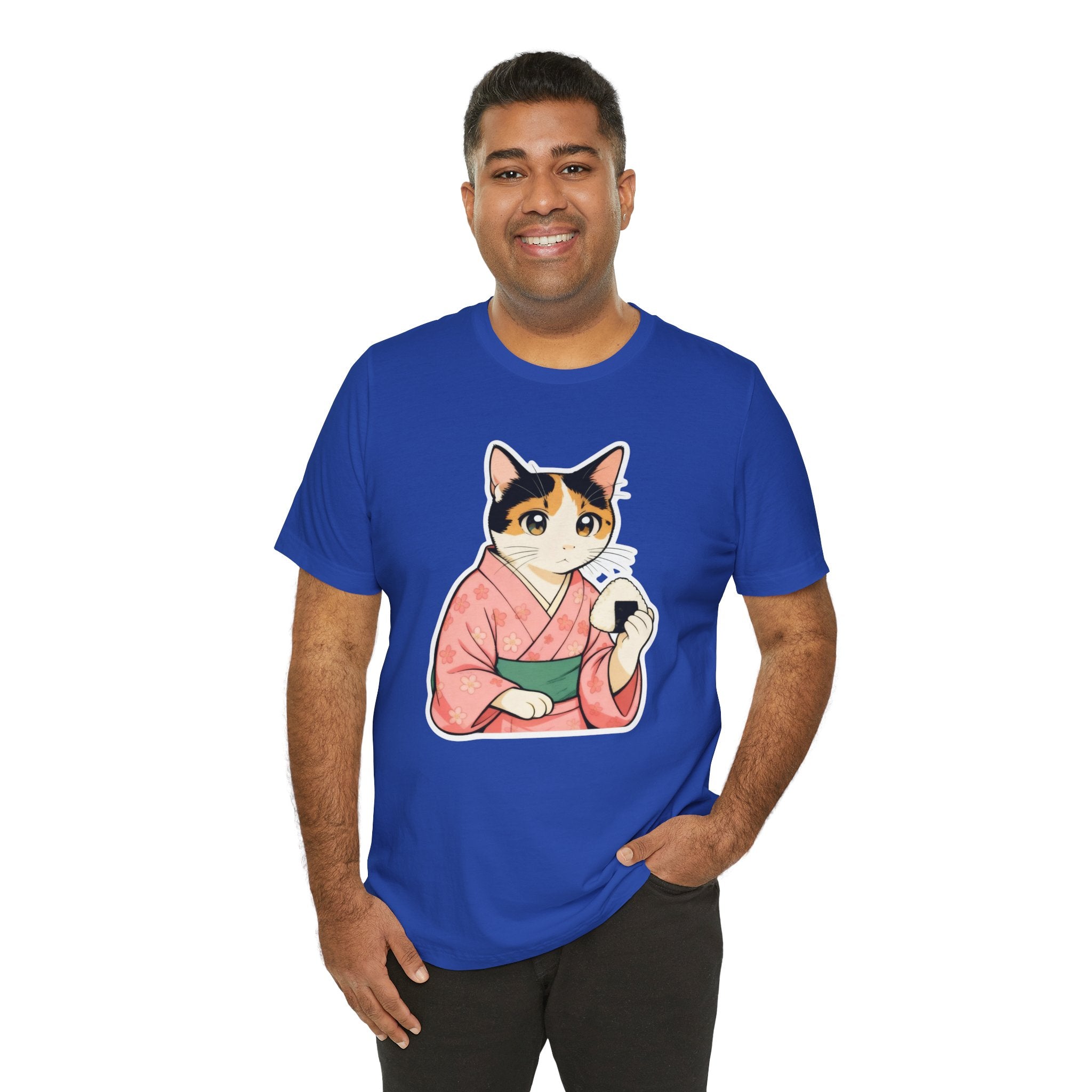 Onigiri Kimono Cat Shirt - Cute Japanese Comfort Food Tee