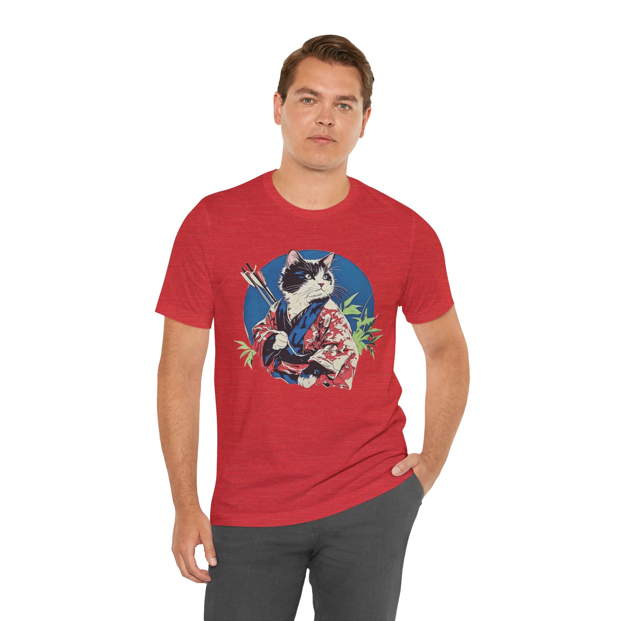 Cat Warrior T-Shirt: Kyudo Anime Graphic Tee