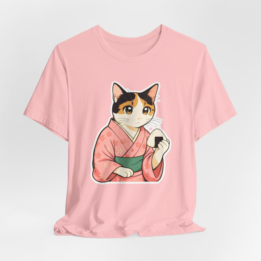Onigiri Kimono Cat Shirt - Cute Japanese Comfort Food Tee