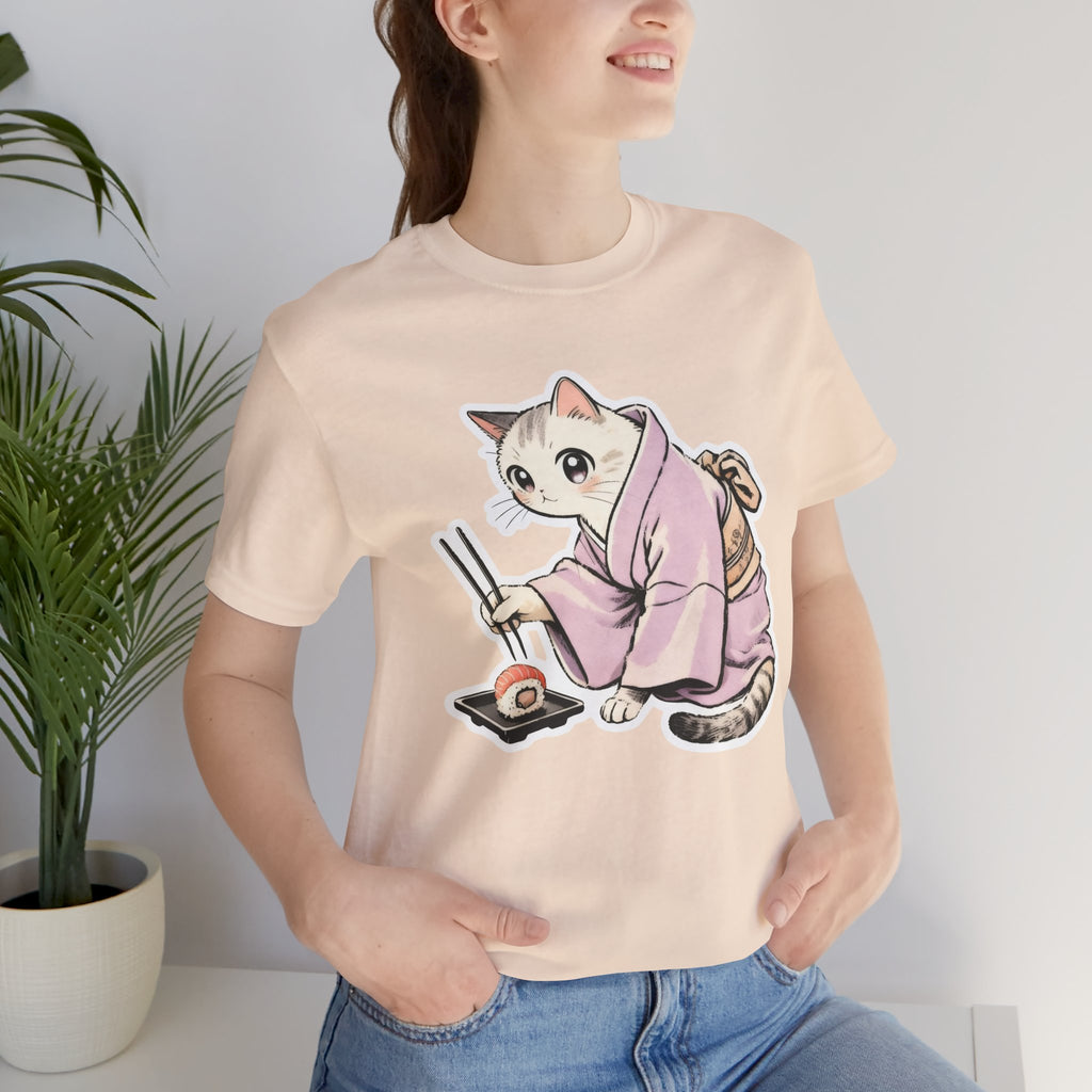 Sushi Cat Shirt - Japanese Kimono Cat Tee