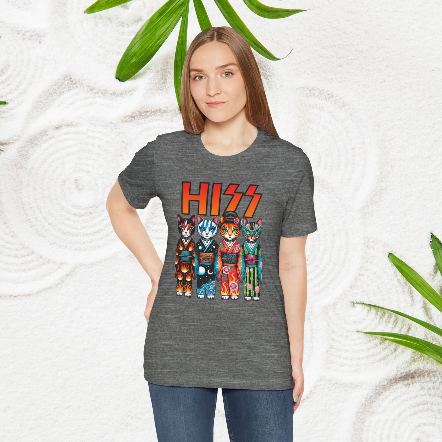 HISS Lustige Kimono-Katzen - Unisex T-Shirt