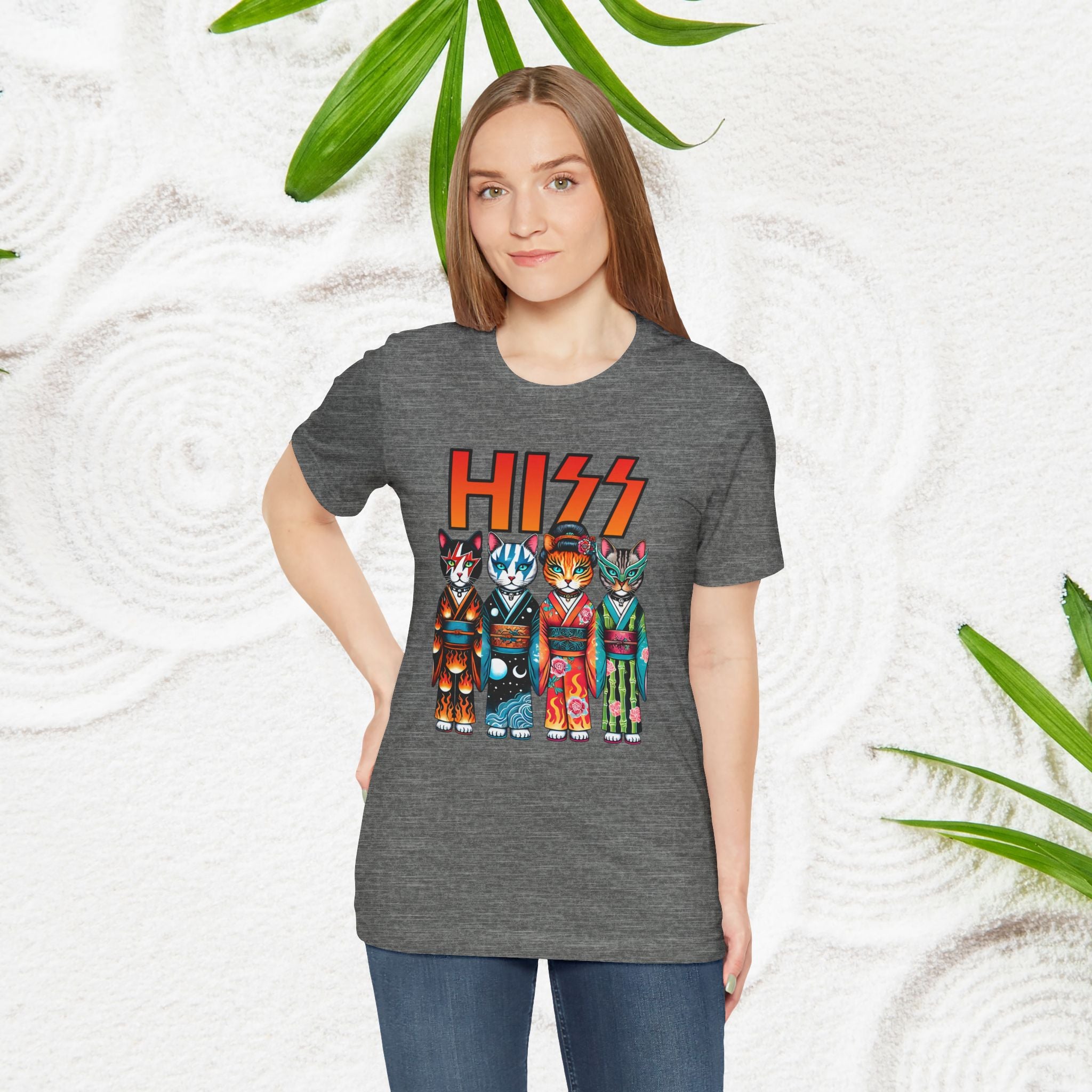 HISS Lustige Kimono-Katzen - Unisex T-Shirt