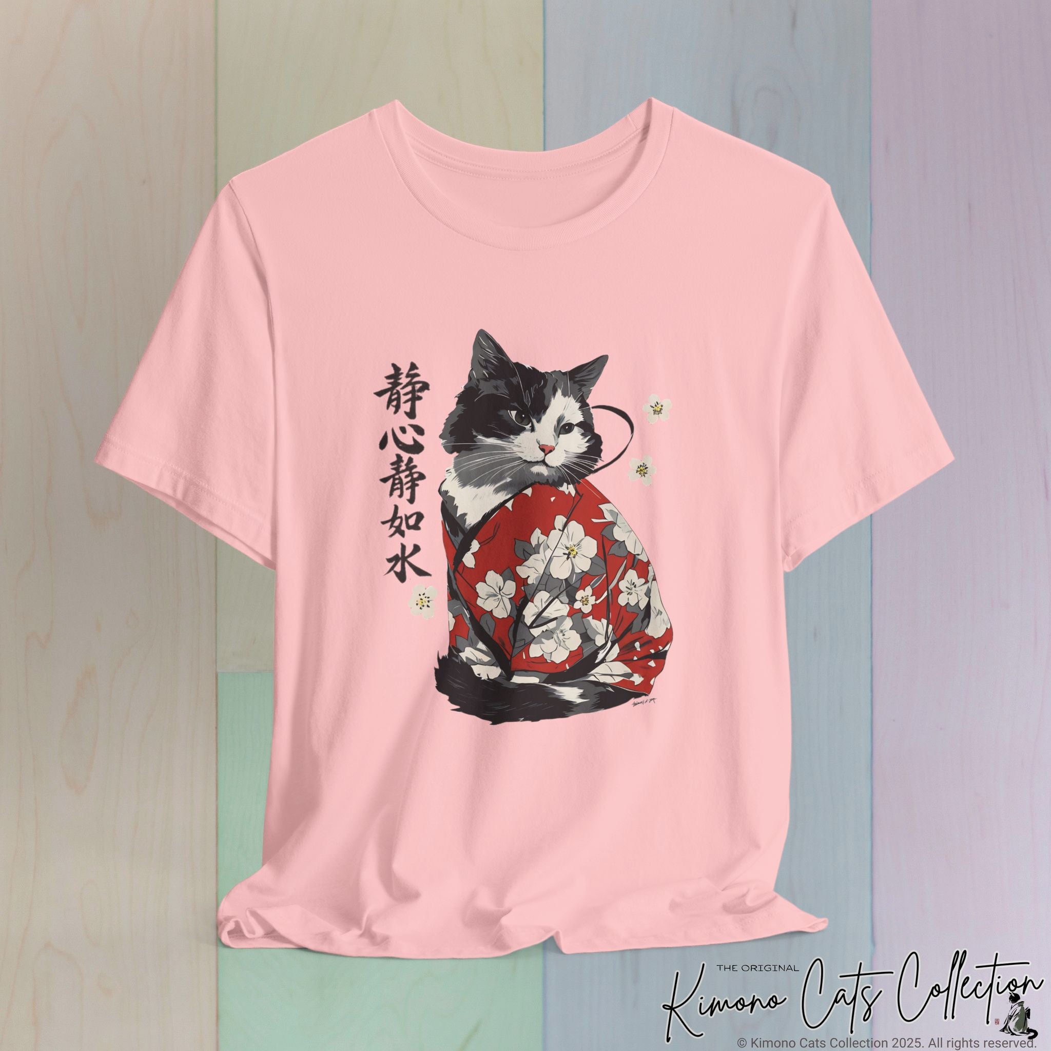 Sakura Neko Cat Tee | Kimono Cat Silhouette, Meow Nyan Japan