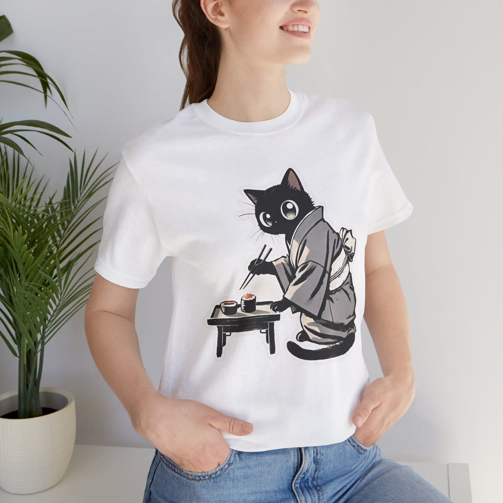 Sushi Cat T-Shirt | Adorable Japanese Cat in Kimono Design - Kimono Cats Collection