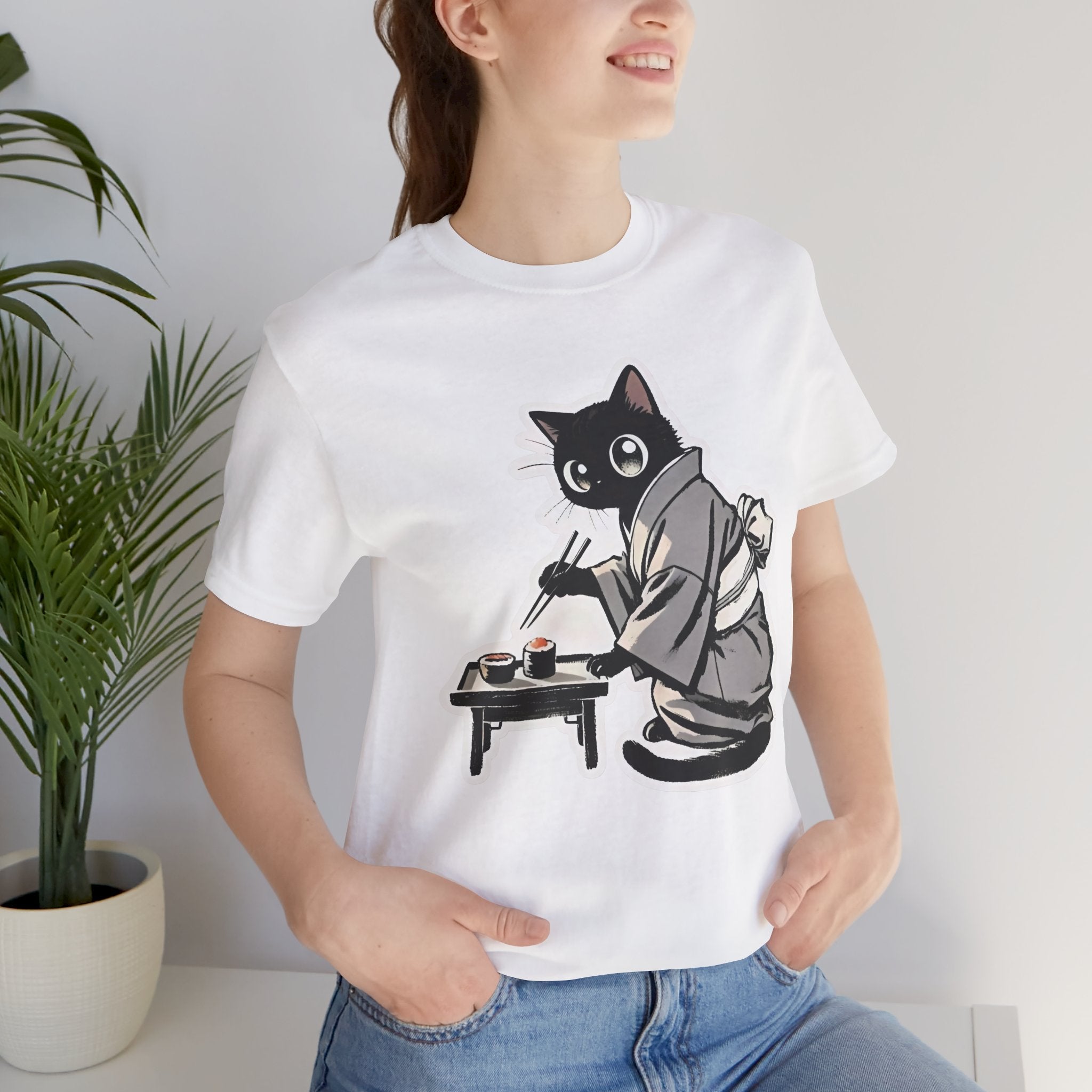 Sushi Cat in Kimono T-Shirt | Cute Japanese Cat Illustration