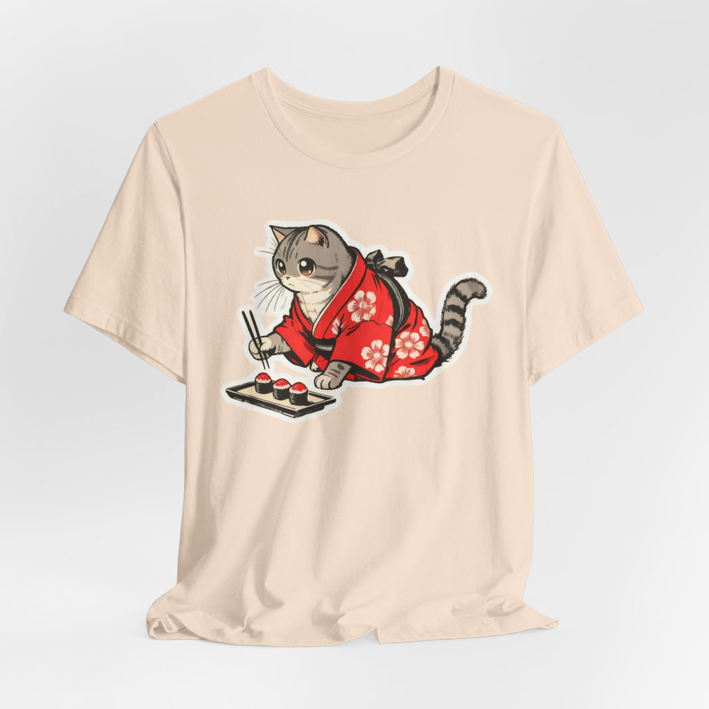 Sushi Cat T-Shirt - Kawaii Kimono Cat