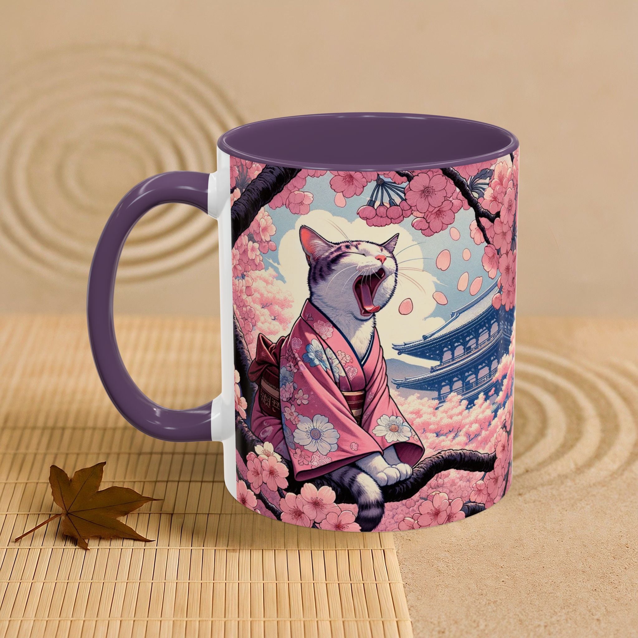 Coffee Mug Sakura Cat in Kimono