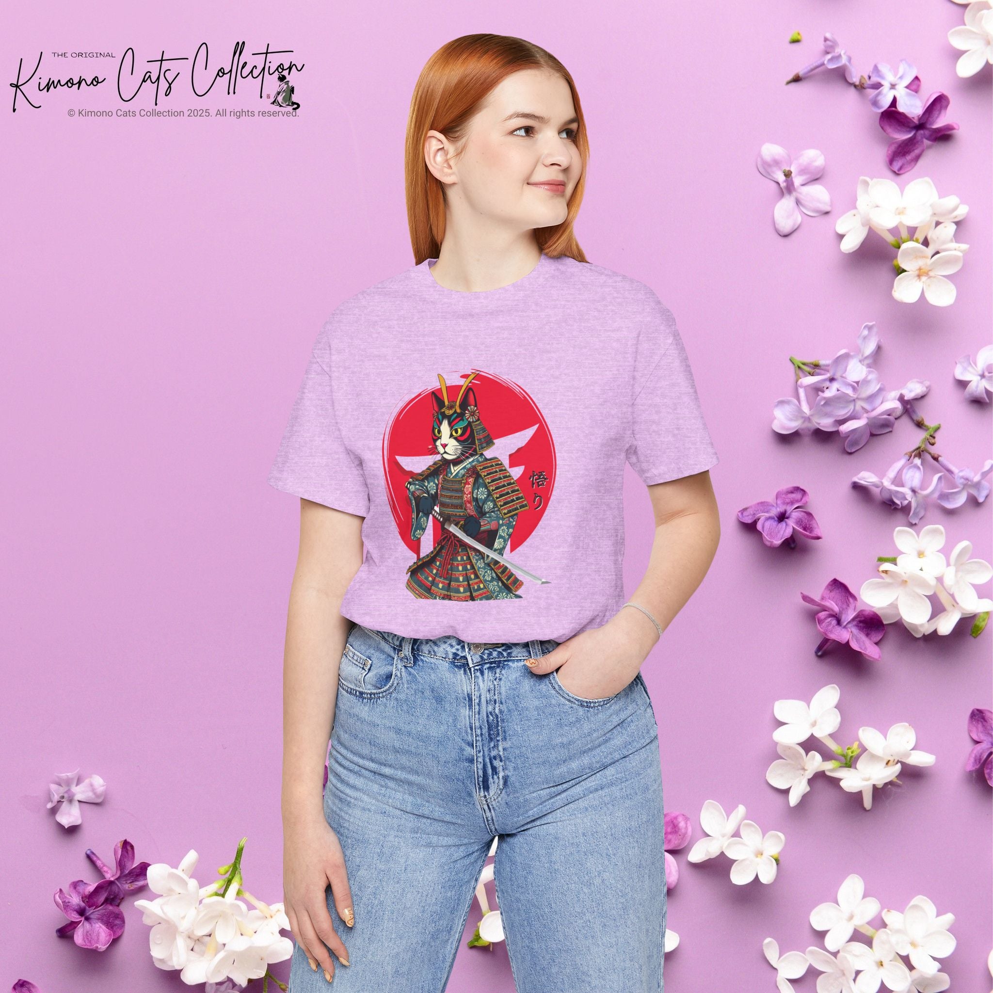 Samurai Cat Warrior Unisex Tee