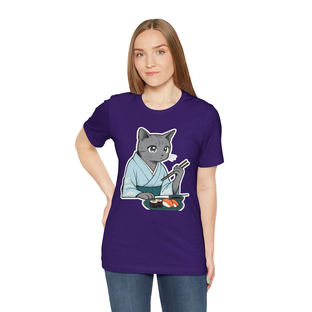Sushi Kimono Cat Shirt - Japanese Dinner Date Cat Tee
