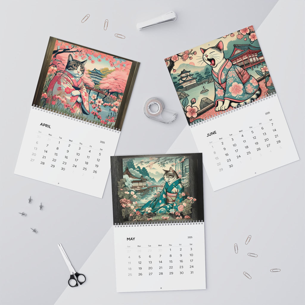 Kawaii Zen Cats of Edo Calendar 2025