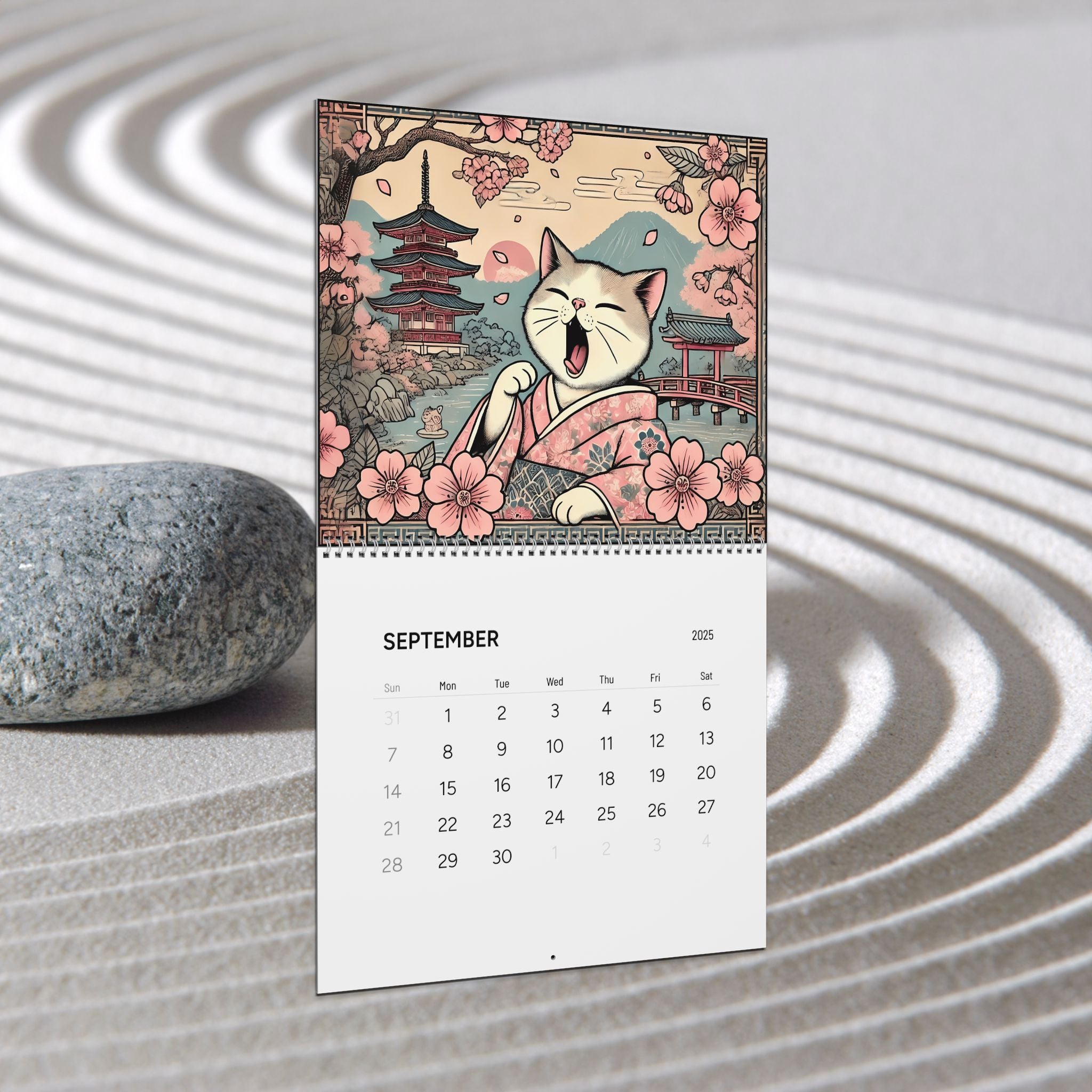 Kawaii Zen Cats of Edo Calendar 2025