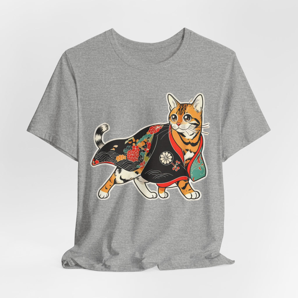 Japanese Neko Cat Shirt Calm Gift Tee, Kimono Neko Bengal
