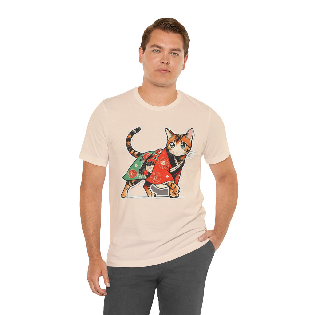 Japanese Kimono Cat Shirt Soft Calm Tee