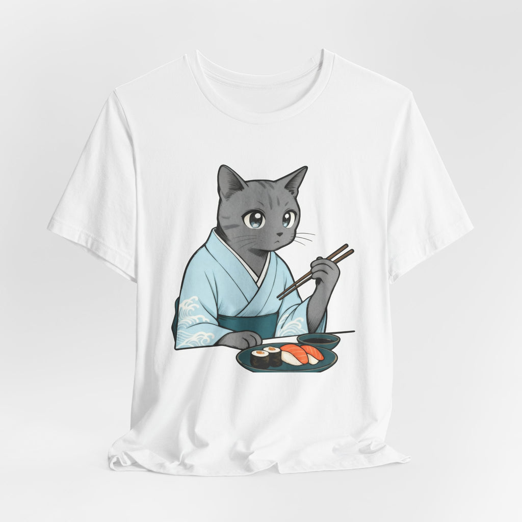 Sushi Kimono Cat Shirt - Japanese Dinner Date Cat Tee