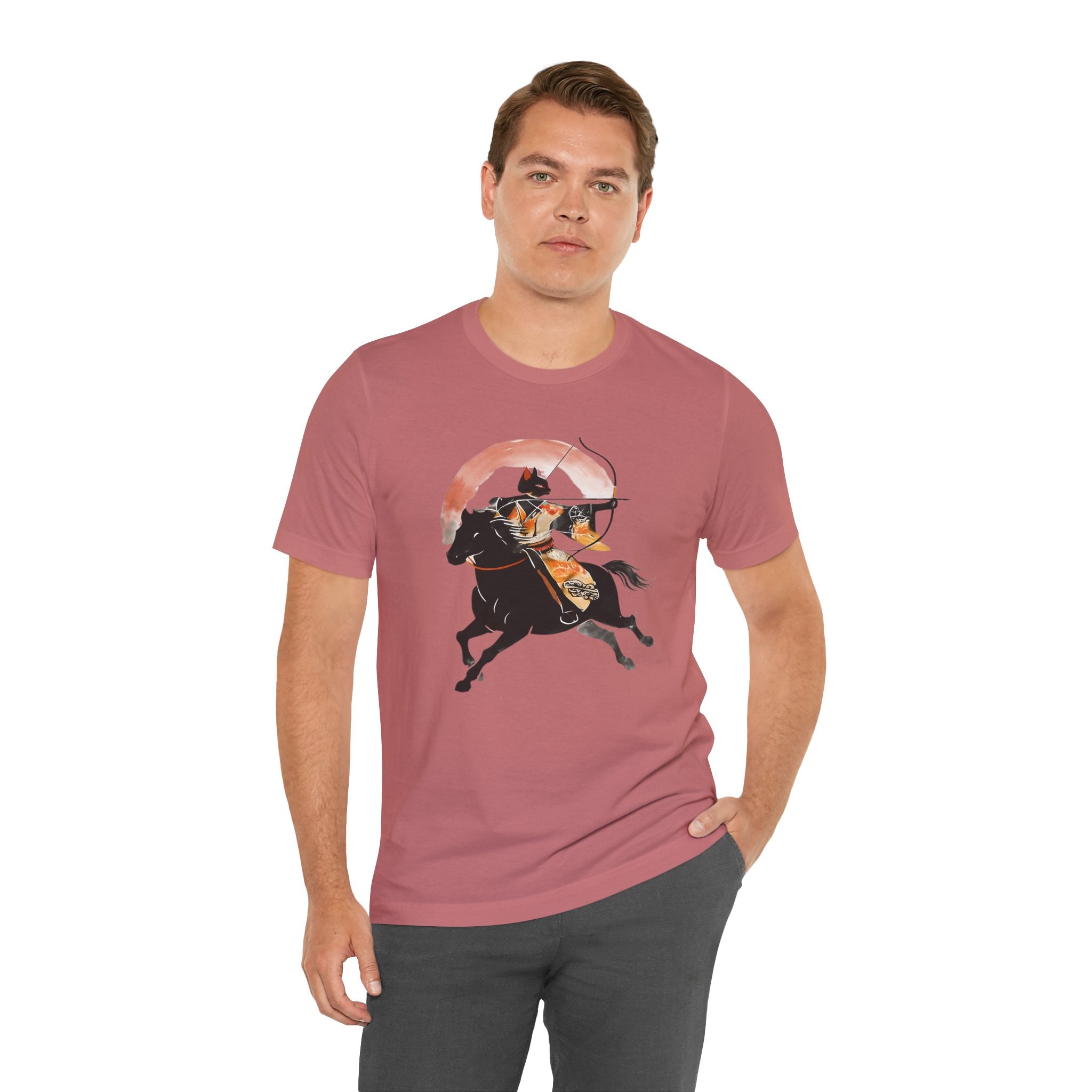 Year of the Horse Archer Cat T-Shirt | Japanese Zodiac Ukiyo-e Kimono Neko