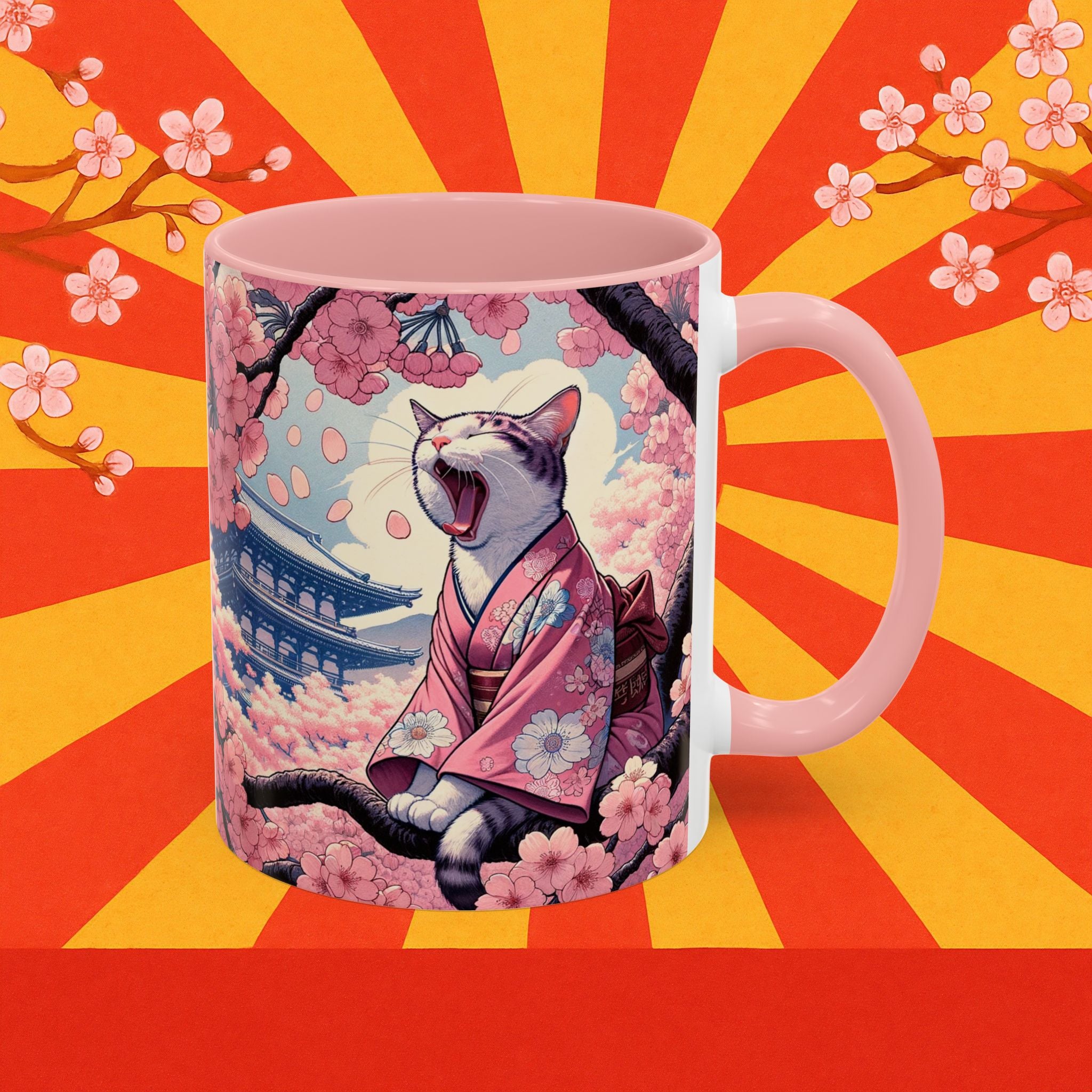 Coffee Mug Sakura Cat in Kimono