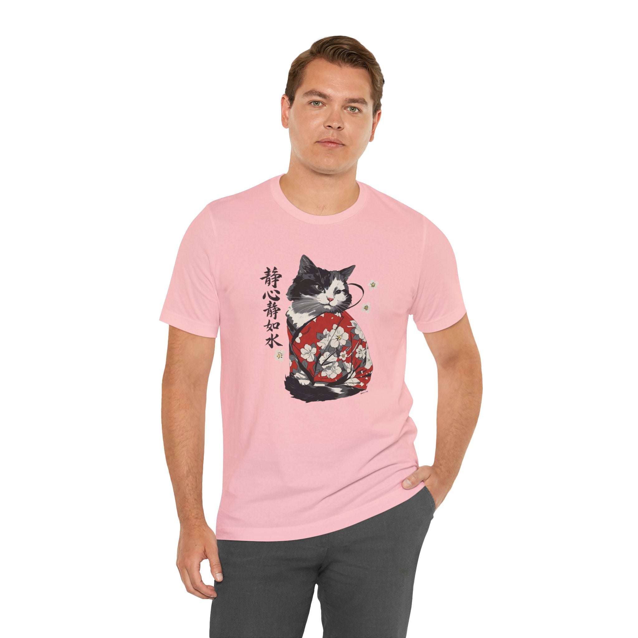 Sakura Neko Cat Tee | Kimono Cat Silhouette, Meow Nyan Japan