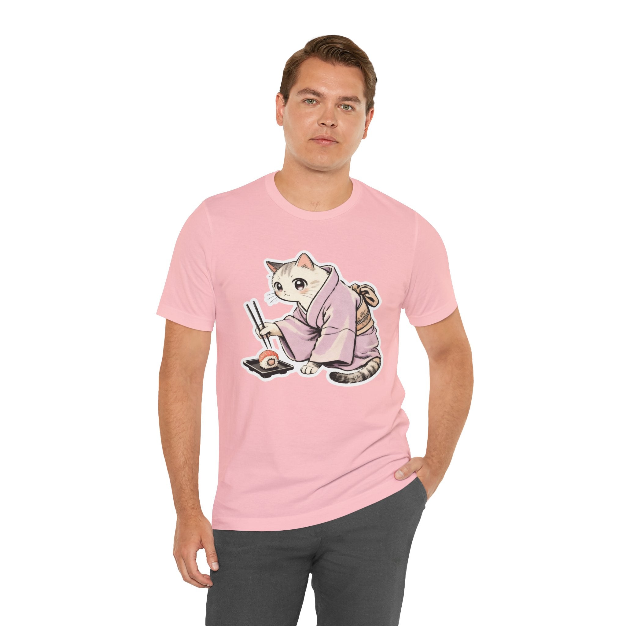 Sushi Cat Shirt - Japanese Kimono Cat Tee