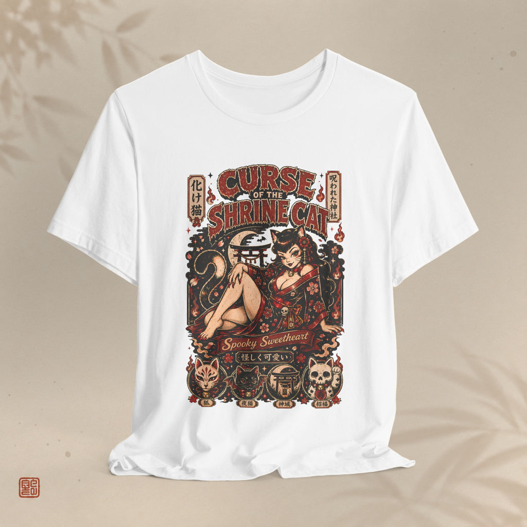 Curse of the Shrine Cat Vintage Pinup Japanese Horror Graphic