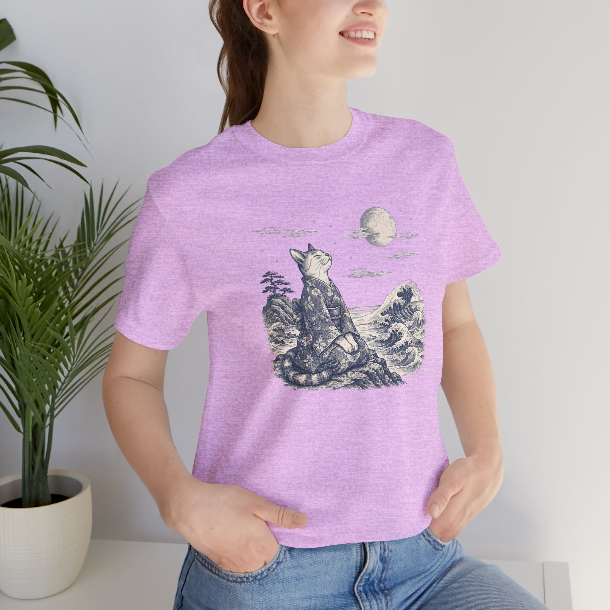 Moonlit Kimono Cat T-Shirt